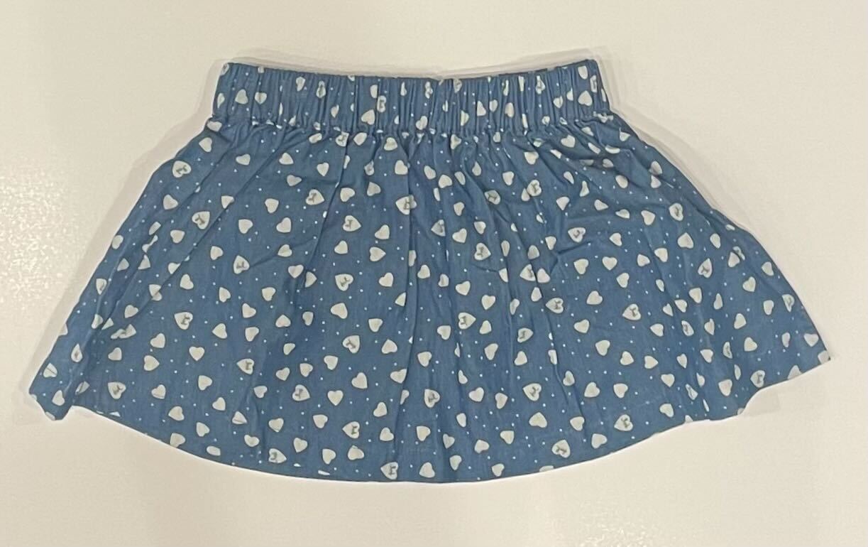 BLUE W/ WHITE HEARTS "ME" SKIRT