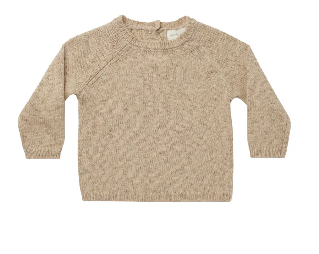 SPECKLED KNIT SWEATER || LATTE