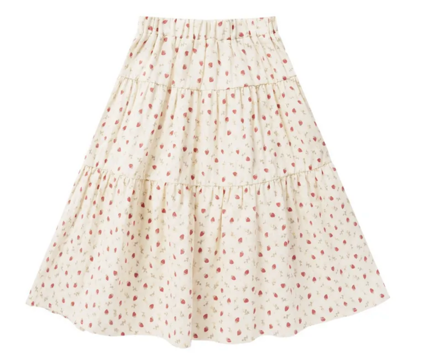tiered midi skirt || strawberry field