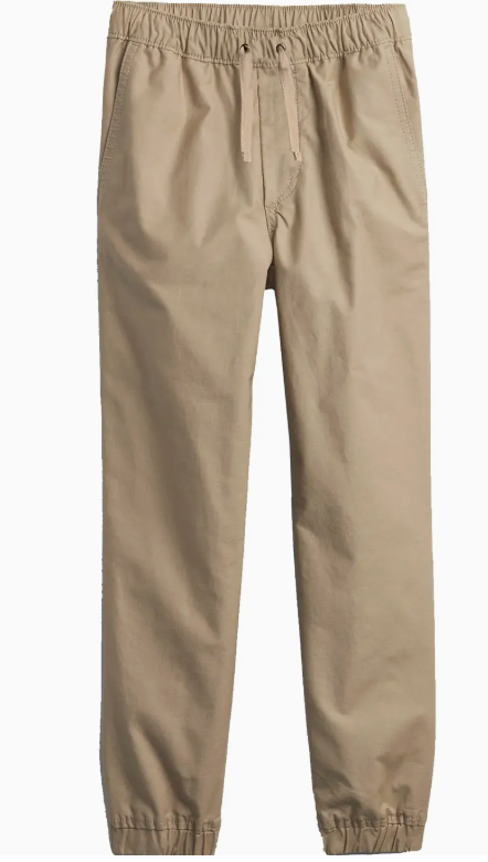 Boys Slim Fitting Cotton Stretch Classic Twill Joggers