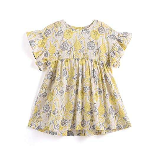 Dress with Ruffled Sleeves