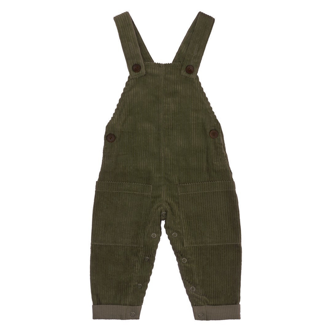 Organic Corduroy Overalls - Forest
