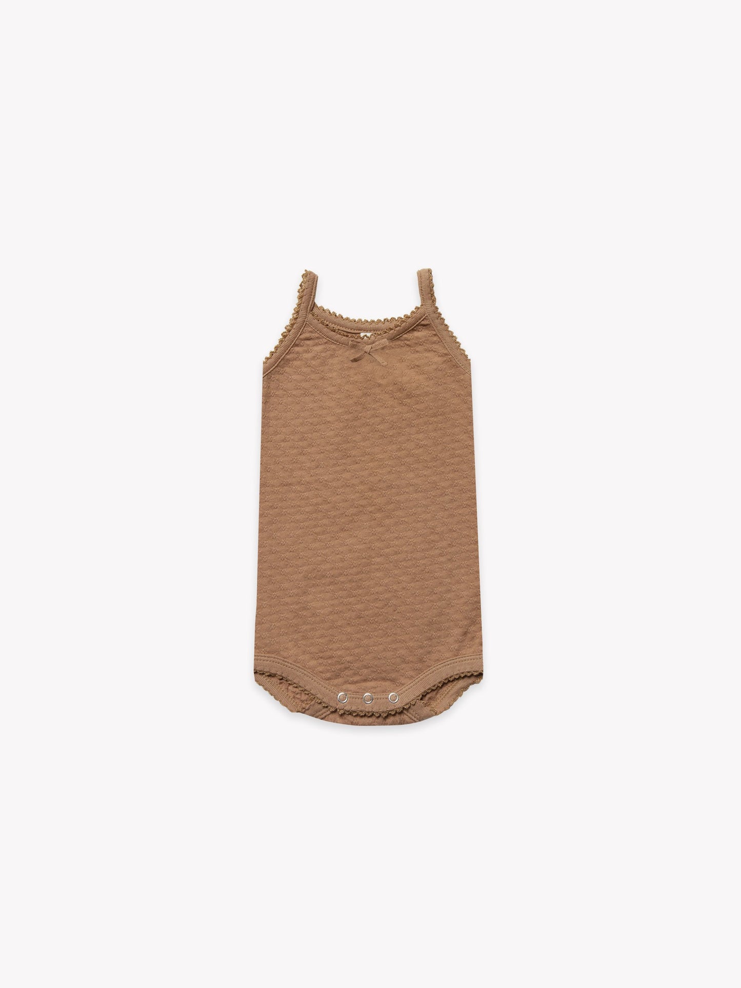 Pointelle Tank Onesie | Copper