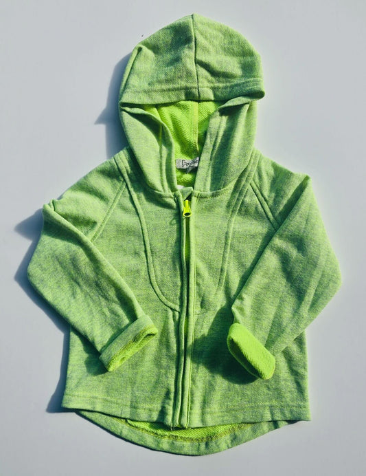 LIME ZIP-UP HOODIE