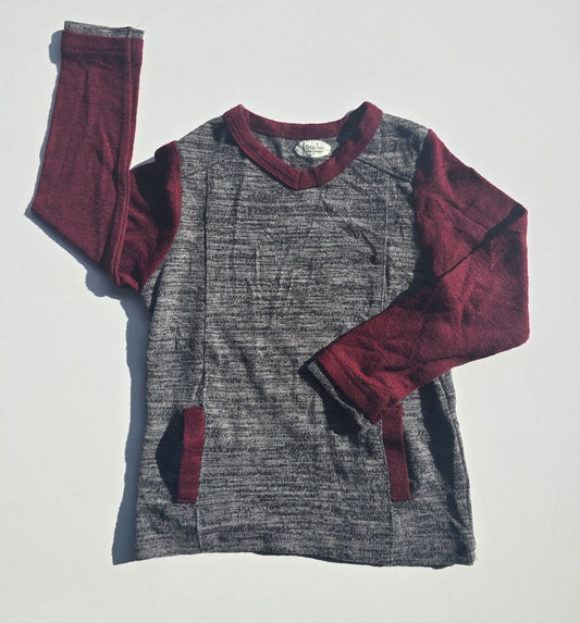 GREY WITH MAROON SLEEVE DANIEL