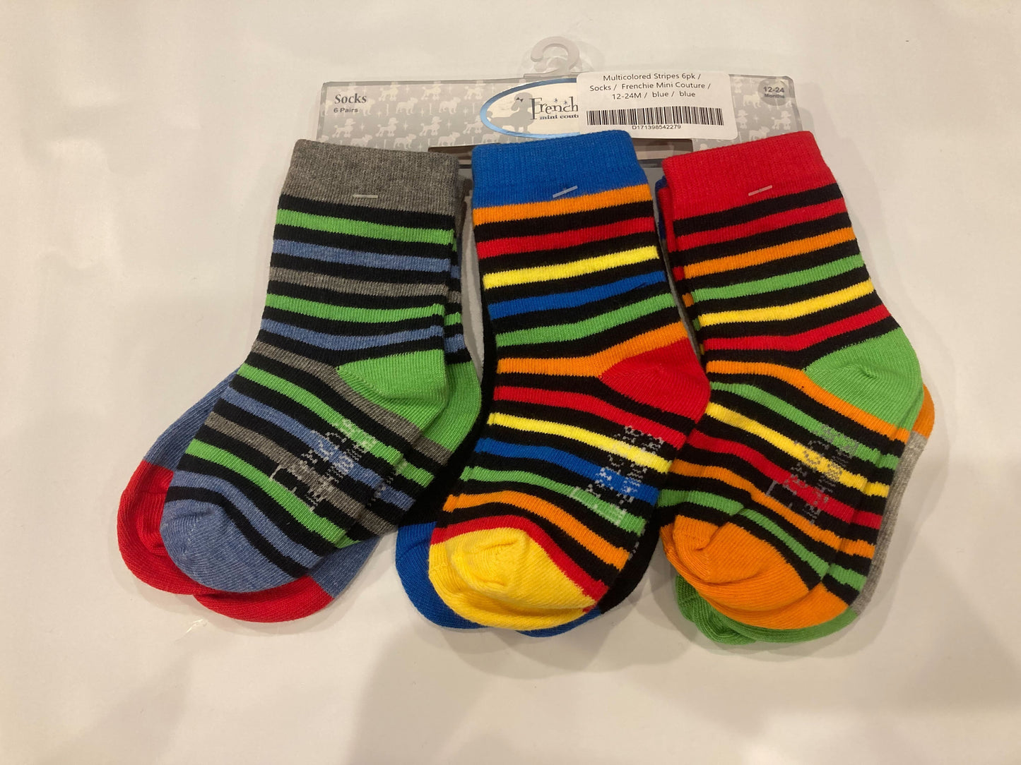 Multicolored Stripes 6pk