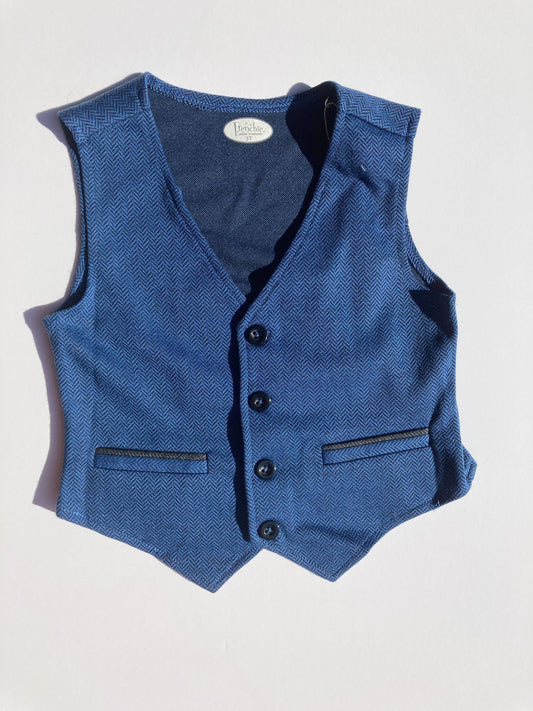 soft suit vest blue