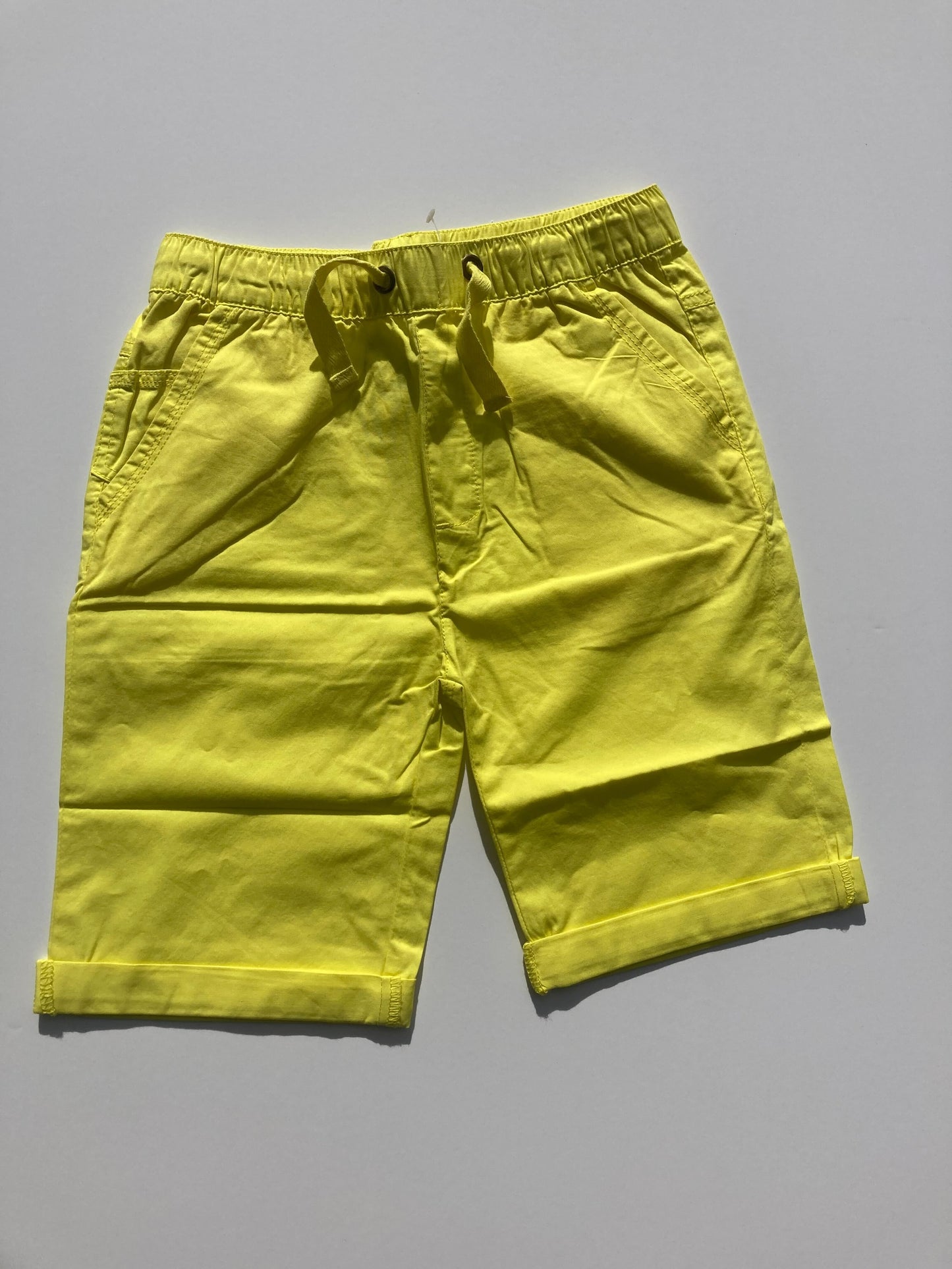 YELLOW ELASTIC SHORTS