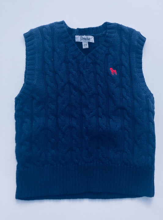 JACOB NAVY KNIT SWEATER VEST