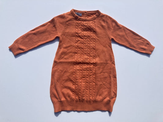 PUMPKIN ORANGE SWEATER DRESS
