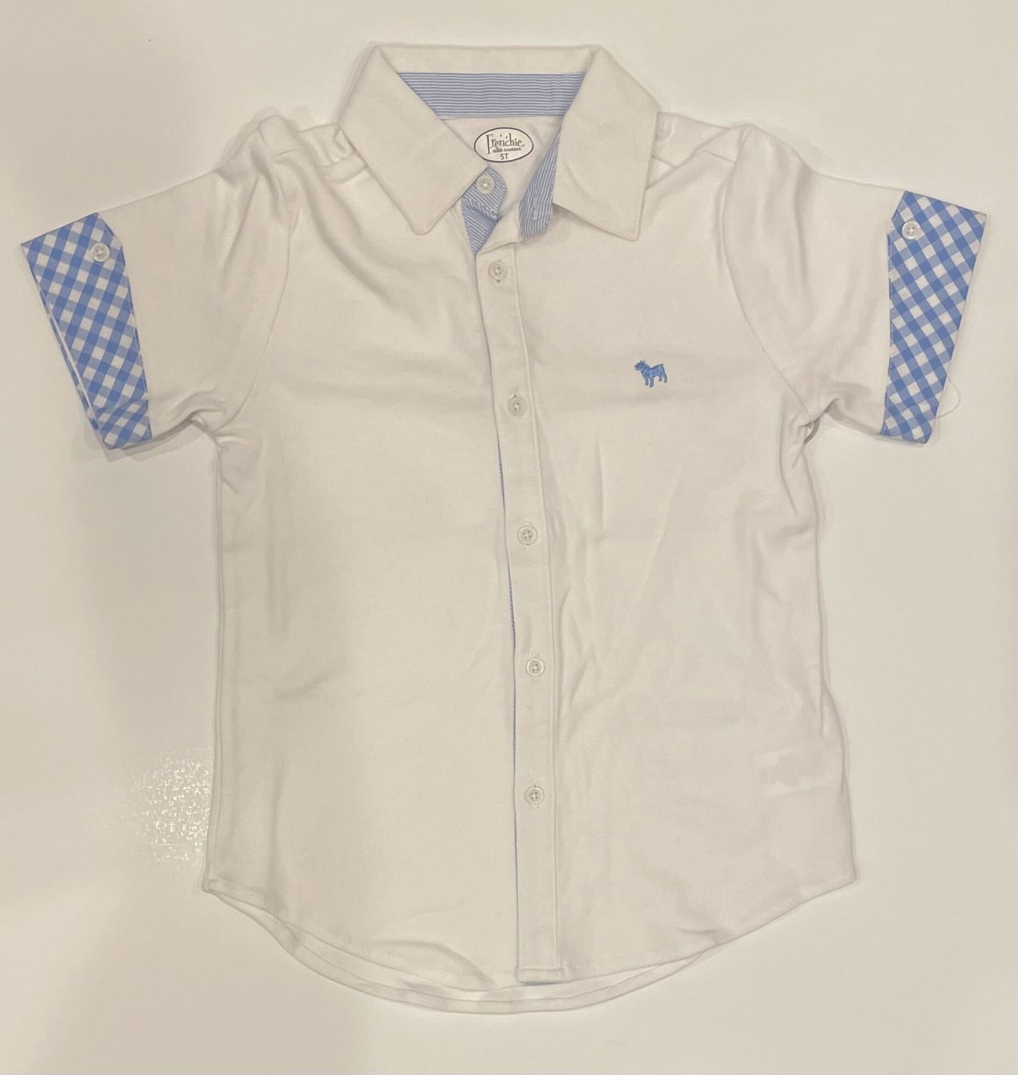 PLAID SHORT SLEEVE BUTTON DOWN