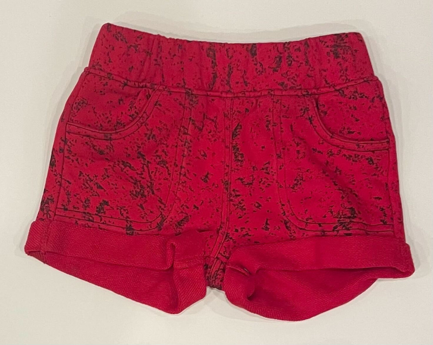 RED SHORT WITH BLACK SPECKLES