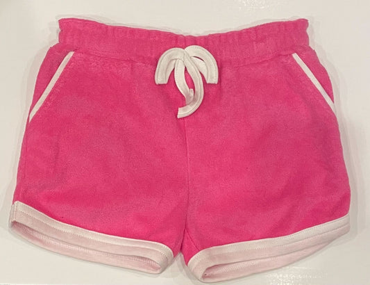 PINK TERRY CLOTH RETRO SHORT