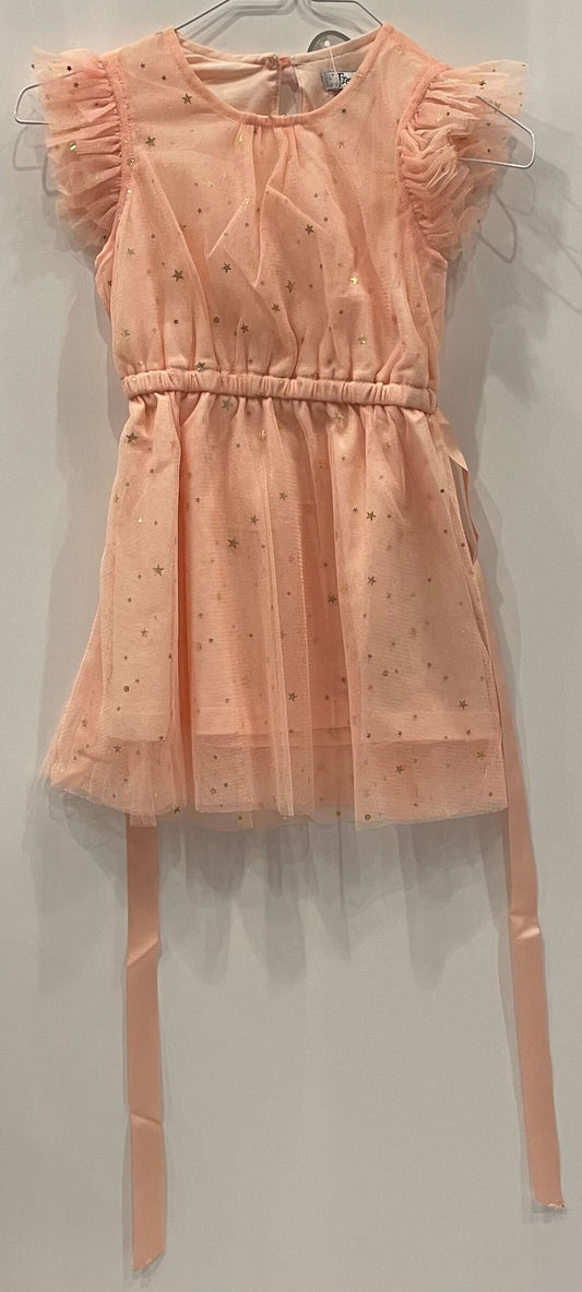 CORAL/GOLD STAR DRESS