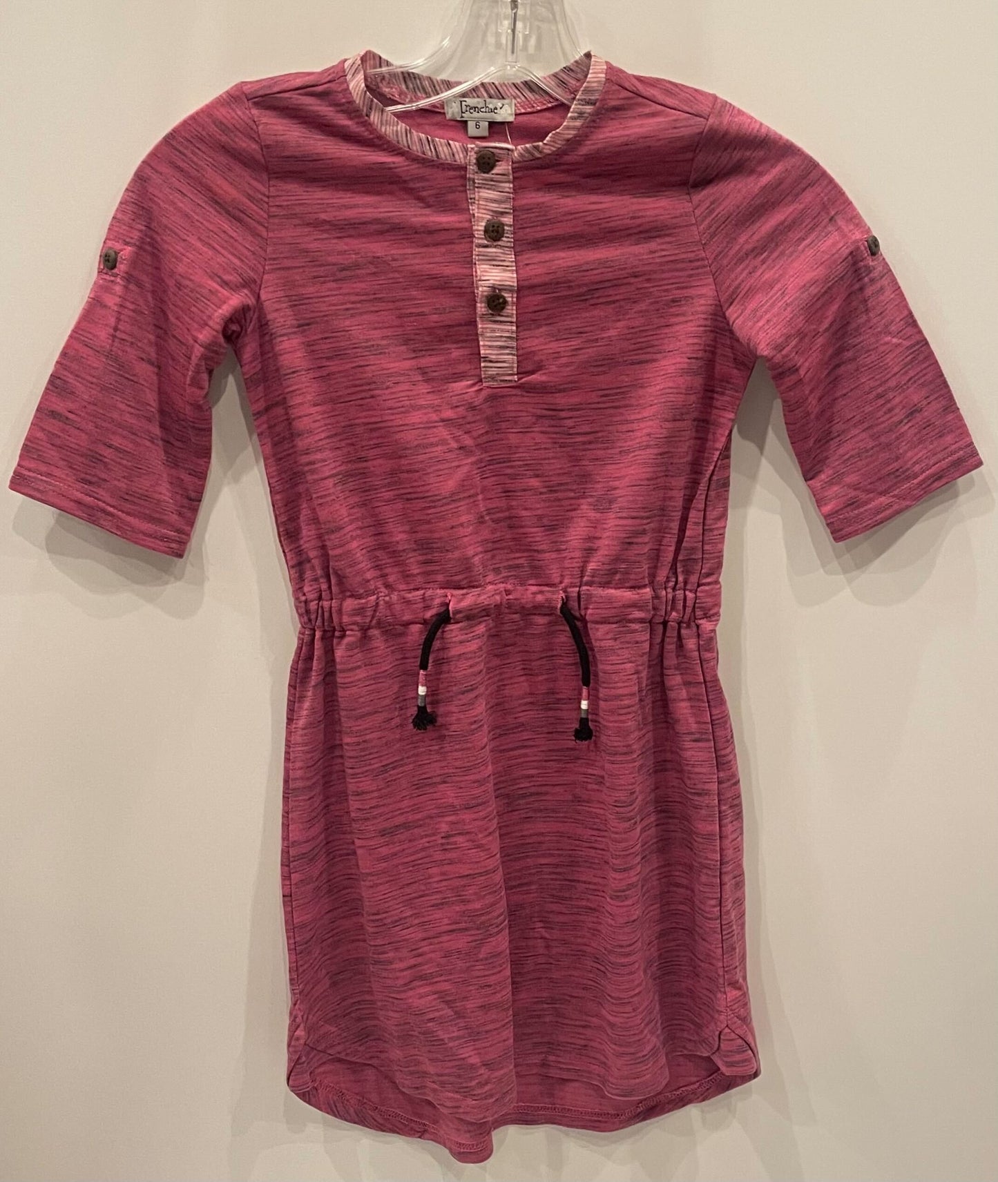 PINK DRESS WITH BLACK SPEED LINES