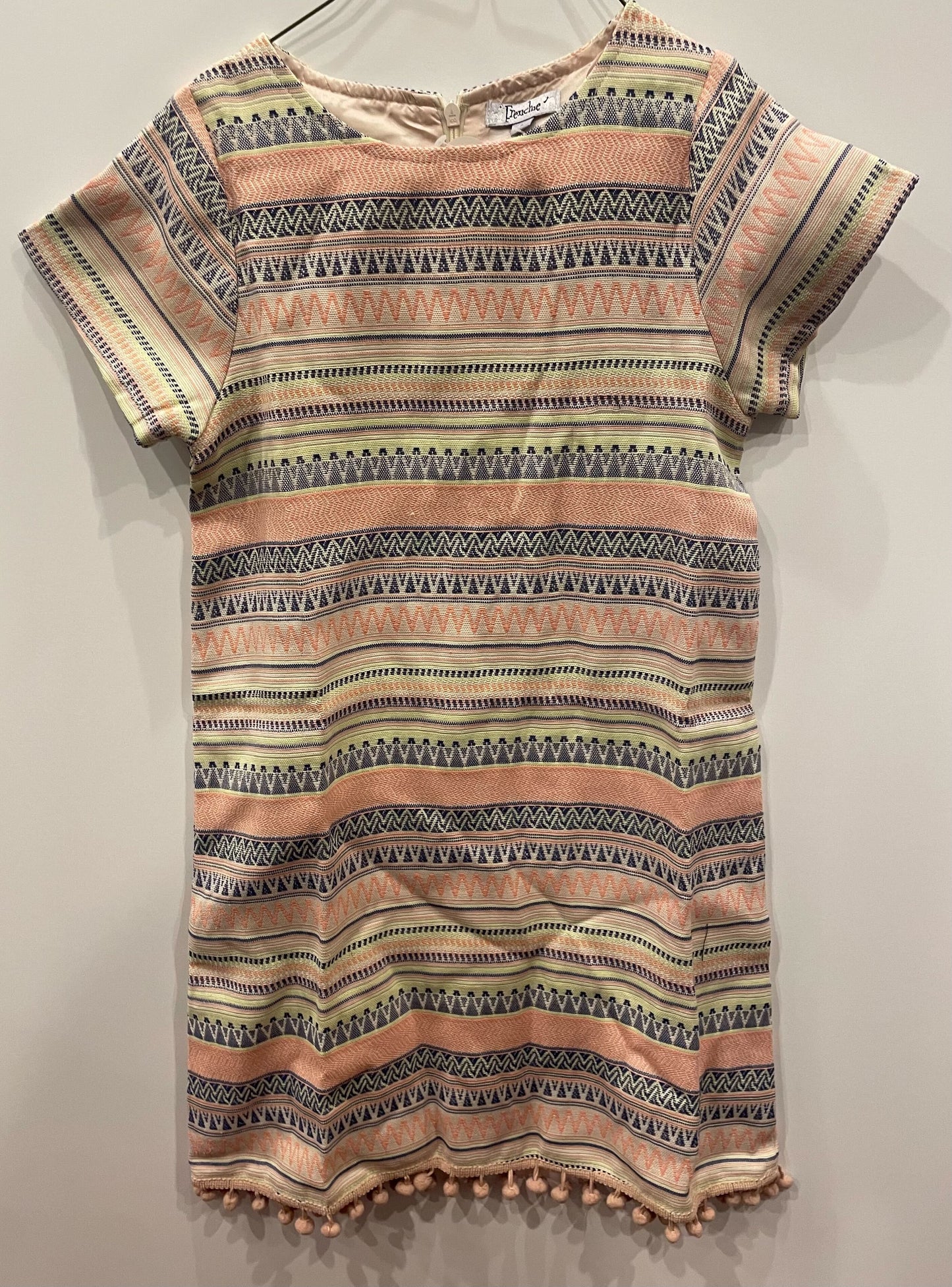 PINK NAVY LIME GREEN SOUTHWESTERN DRESS