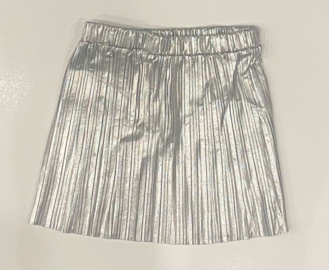 METALLIC SILVER SHINE SKIRT