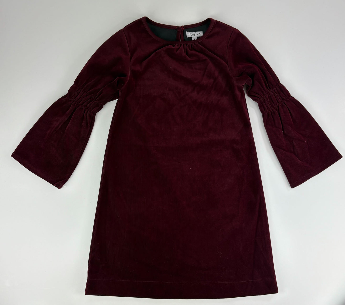 LONG SLEEVE RED VELVET DRESS