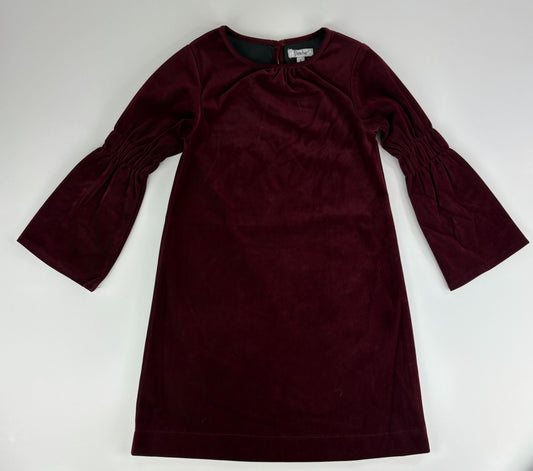 LONG SLEEVE RED VELVET DRESS