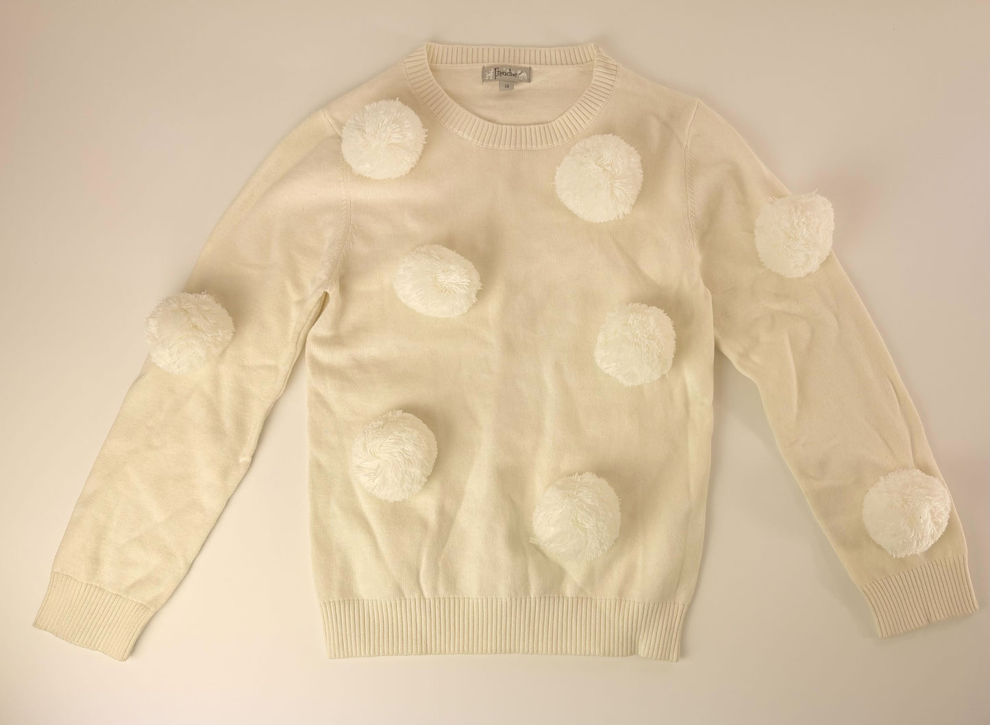 IVORY POM SWEATER