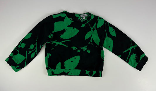 BLACK WITH GREEN LEAF TOP