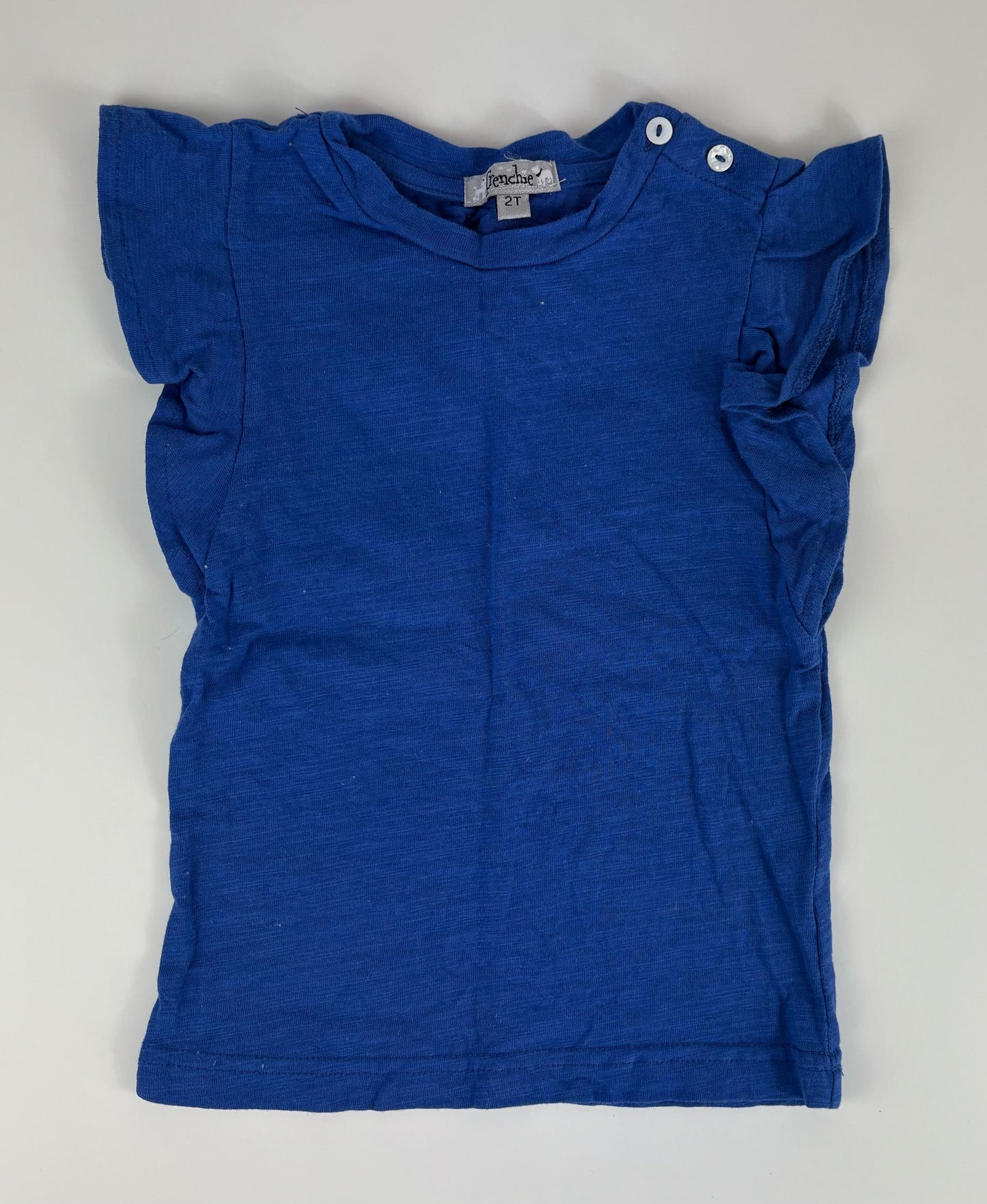 DARK BLUE FLUTTER TEE