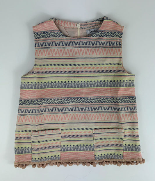 PINK NAVY LIME GREEN SOUTHWESTERN TOP