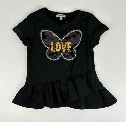 BLACK BUTTERFLY "LOVE" TOP
