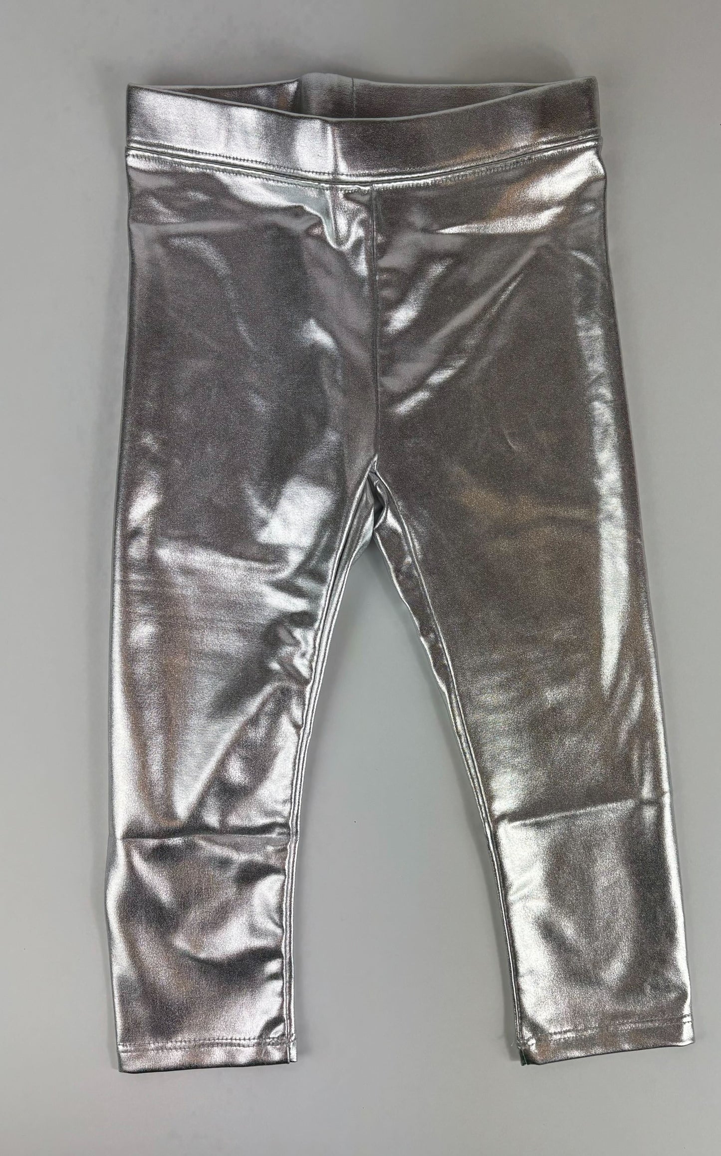 SILVER METALLIC LEGGINGS