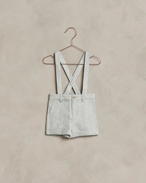suspender short | chambray