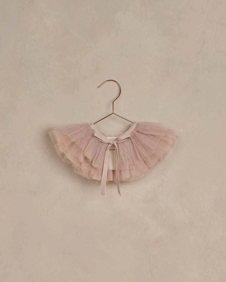 ruffle tulle collar | dusty rose