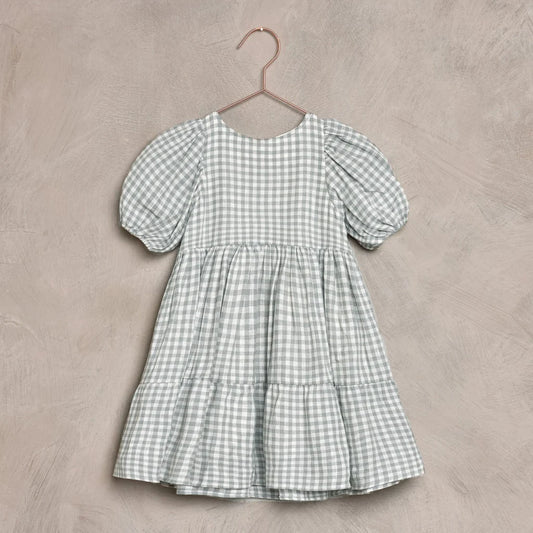 chloe dress | dusty blue gingham