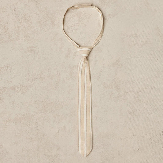skinny tie | ecru / cafe stripe