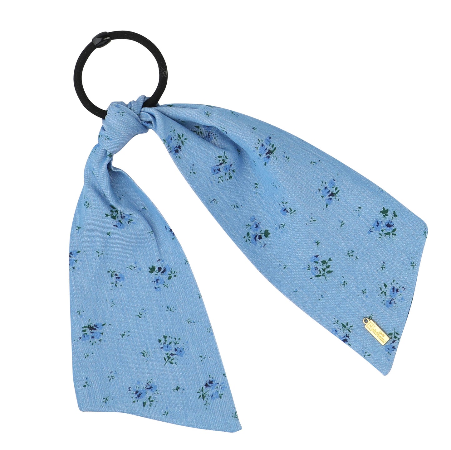 Denim Floral Pony Holder