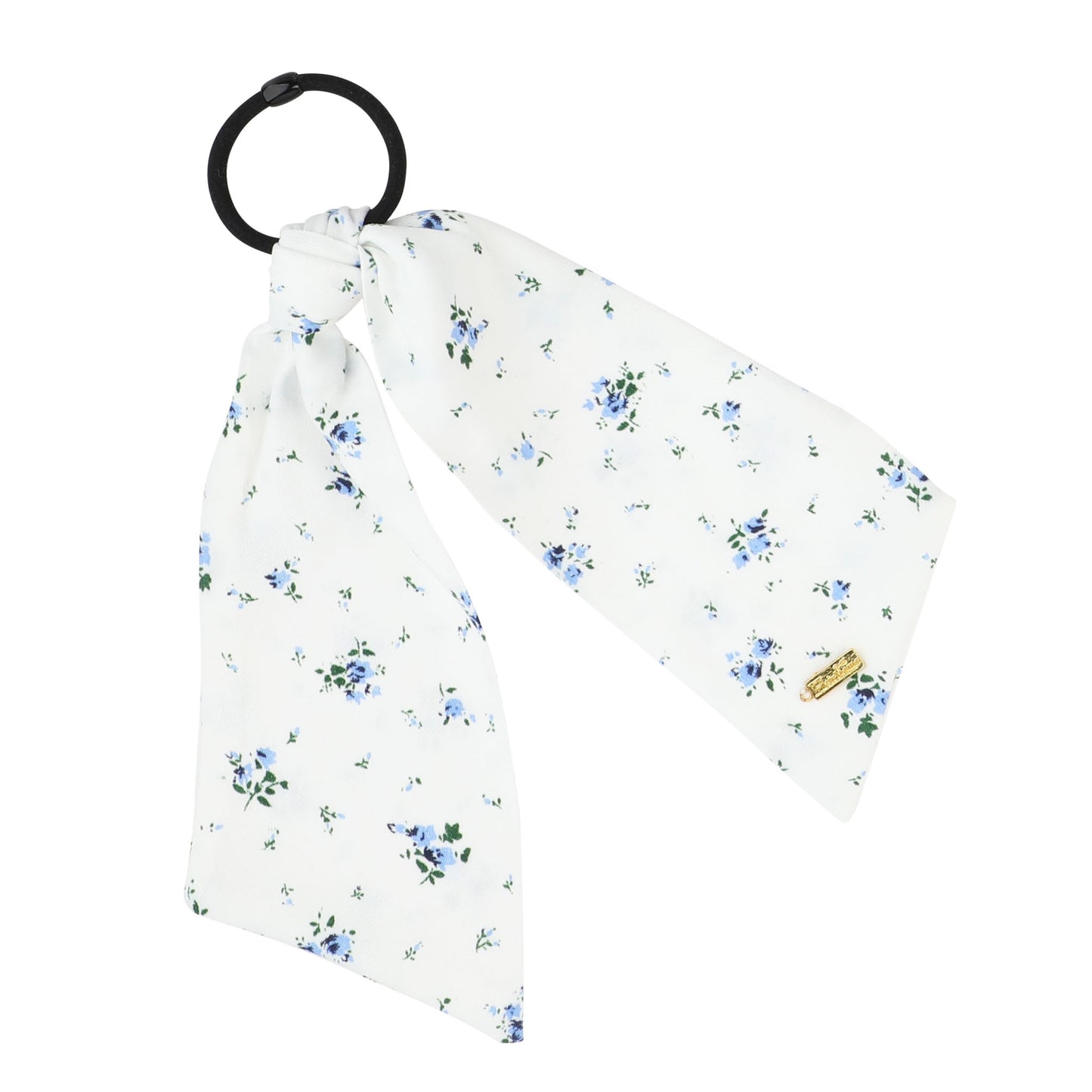 Denim Floral Pony Holder