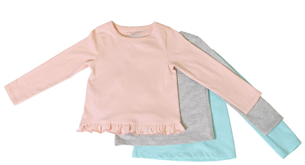 Girls 3 Pack Long Sleeve Tees