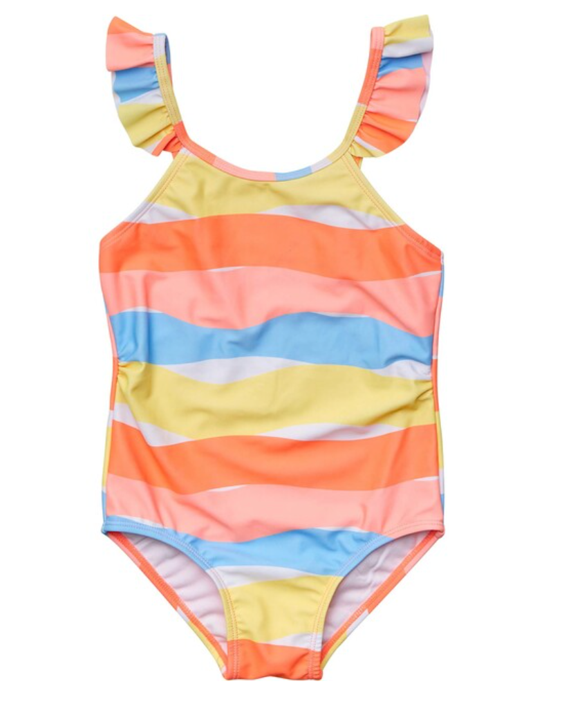 GOOD VIBES FRILL STRAP SWIMSUIT