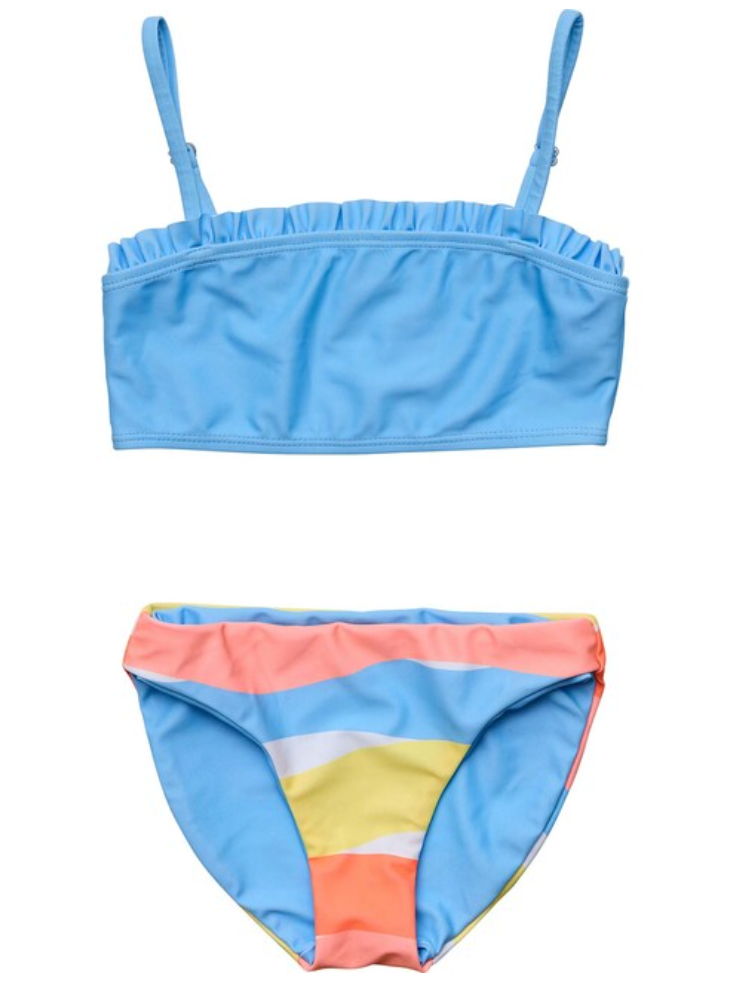 GOOD VIBES FRILLED BANDEAU BIKINI