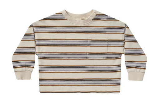 RELAXED LONG SLEEVE TEE || VINTAGE STRIPE