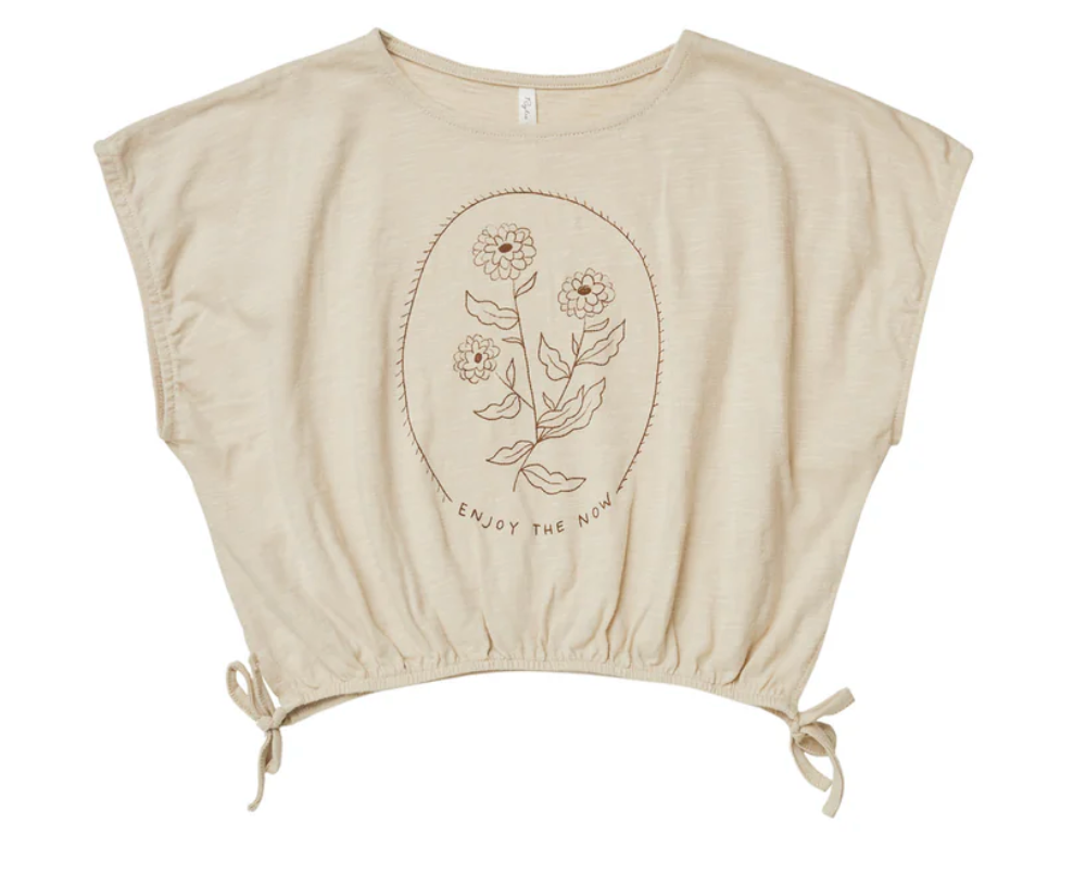 CROPPED CINCH TEE || ENJOY THE NOW