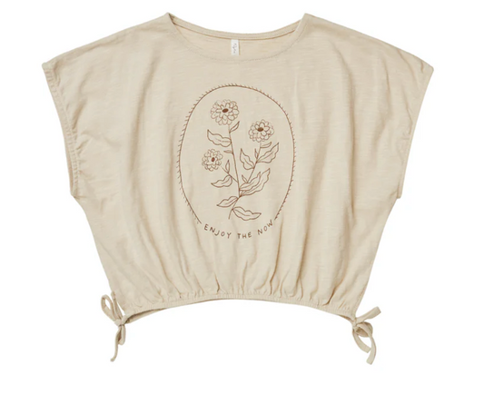 CROPPED CINCH TEE || ENJOY THE NOW