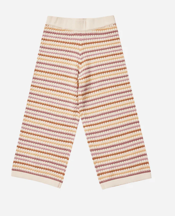 KNIT WIDE LEG PANT | HONEYCOMB STRIPE