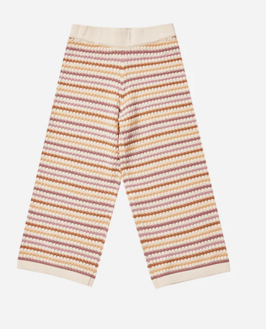 KNIT WIDE LEG PANT | HONEYCOMB STRIPE