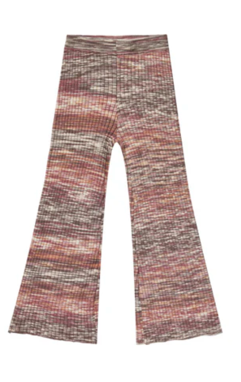 FLARE KNIT PANT || HEATHERED MELON