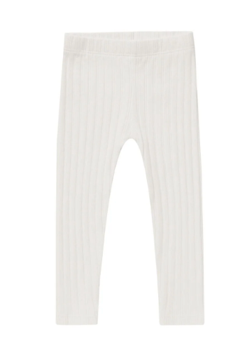 RIBBED LEGGING || IVORY