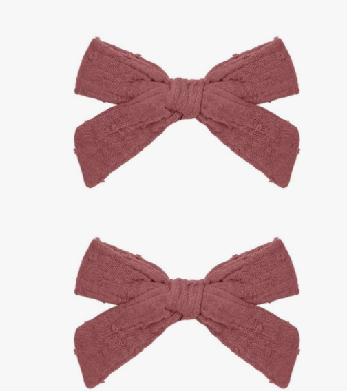 BOW W.CLIP, SET OF 2 | RASPBERRY