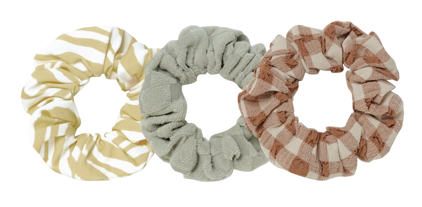 SCRUNCHIE SET || ZEBRA, LAUREL CHECK, SUMMER PLAID
