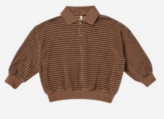 COLLARED SWEATSHIRT || RETRO STRIPE