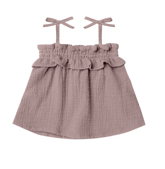 RUFFLE TUBE TOP || PURPLE