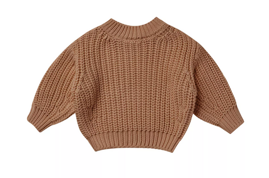 CHUNKY KNIT SWEATER || CINNAMON